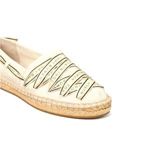 Tory Burch ribbon logo espadrilles